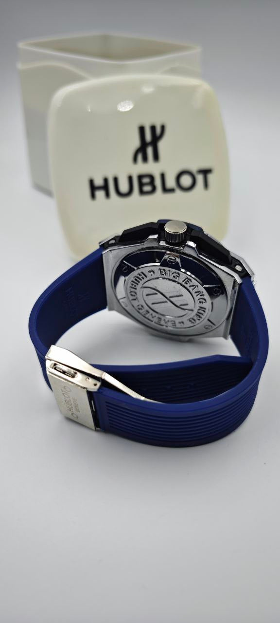HUBLOT GENEVE MAVİ GRİ ERKEK SAAT