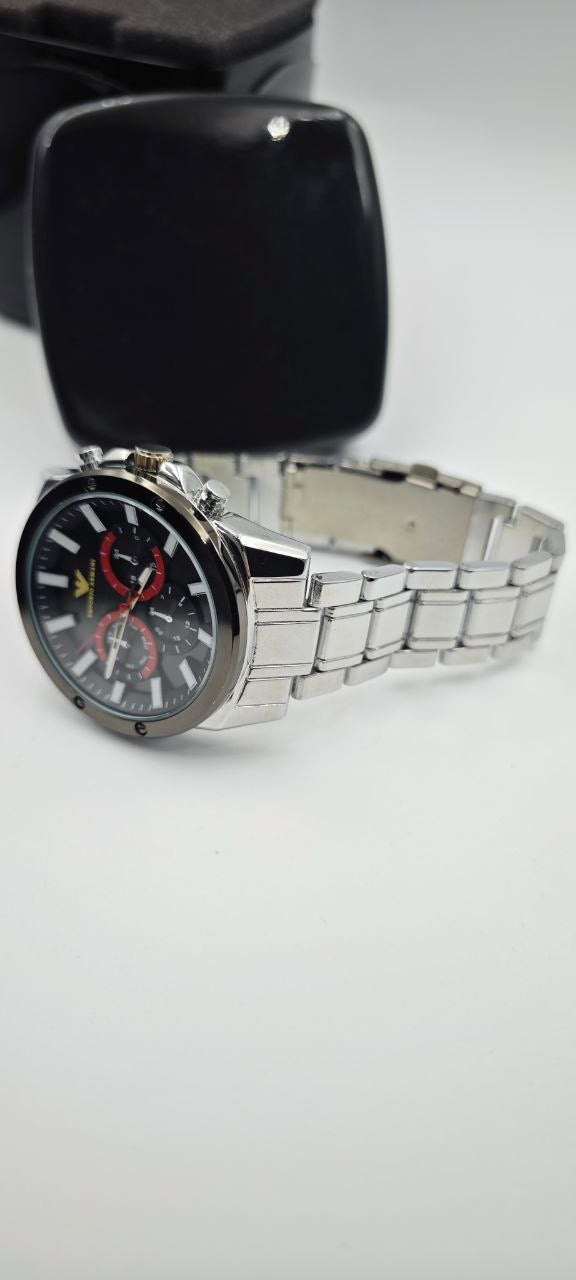 EMPORİO ARMANİ GRİ SİYAH ERKEK SAAT