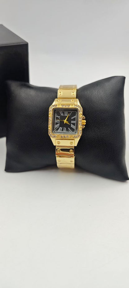 GOLD İÇİ SİYAH BAYAN SAATİ