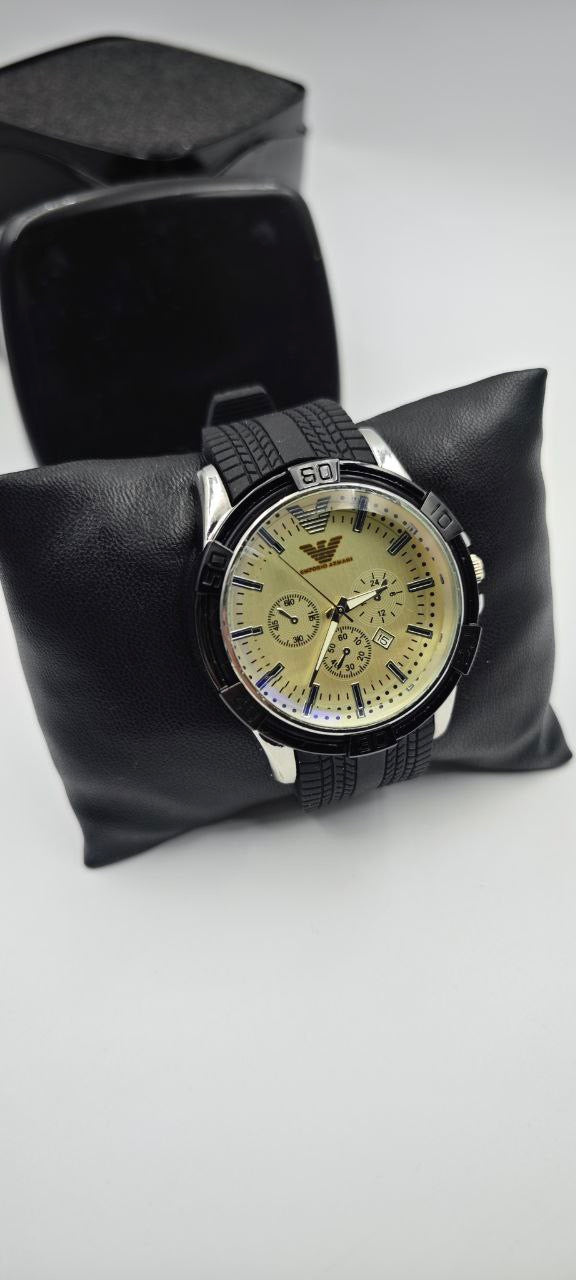 EMPORİO ARMANİ SİYAH GRİ ERKEK SAAT