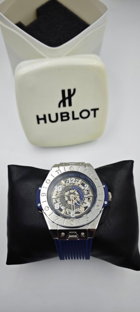 HUBLOT GENEVE MAVİ GRİ ERKEK SAAT