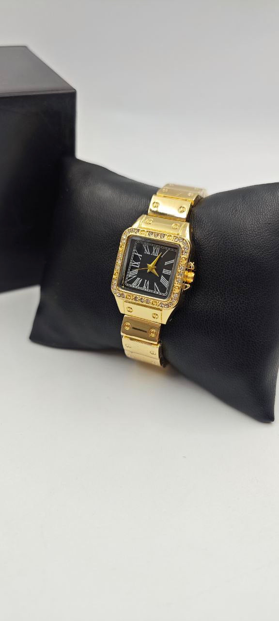 GOLD İÇİ SİYAH BAYAN SAATİ