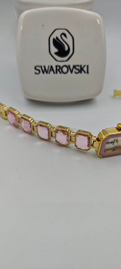 SWAROVSKİ AÇIK PEMBE TAŞLI BAYAN