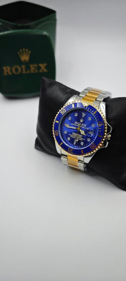 ROLEX SUBMARİNER ÇİFT RENK İÇİ MAVİ ERKEK SAAT