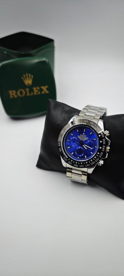ROLEX DAYTONE GRİ İÇİ MAVİ ERKEK SAAT