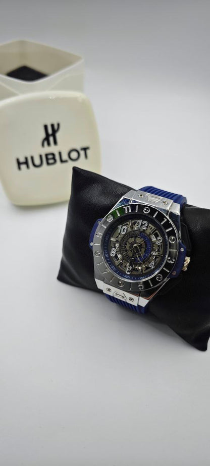 HUBLOT GENEVE MAVİ GRİ ERKEK SAAT