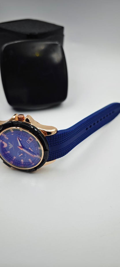 EMPORİO ARMANİ MAVİ GOLD ERKEK SAAT