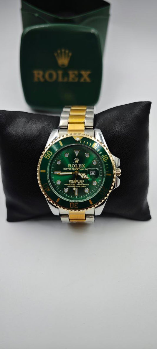 ROLEX SUBMARİNER ÇİFT RENK İÇİ YEŞİL ERKEK SAAT