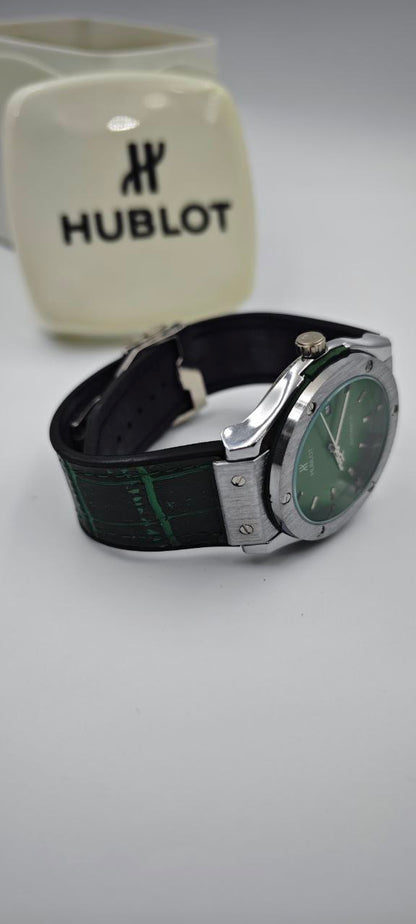 HUBLOT GENEVE YEŞİL GRİ ERKEK SAAT