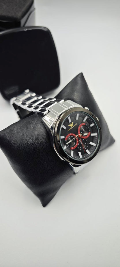 EMPORİO ARMANİ GRİ SİYAH ERKEK SAAT