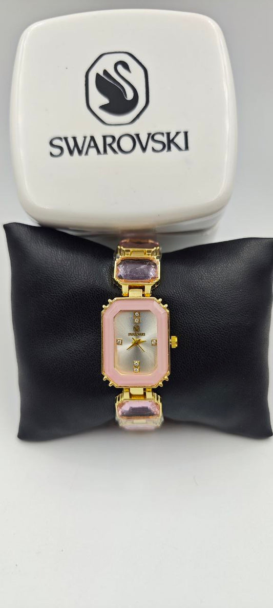 SWAROVSKİ AÇIK PEMBE TAŞLI BAYAN