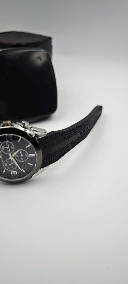 EMPORİO ARMANİ SİYAH GRİ ERKEK SAAT