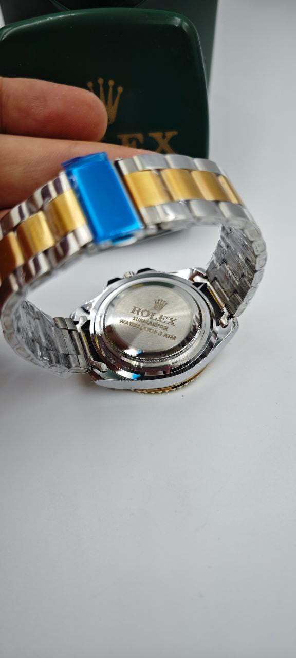 ROLEX SUBMARİNER ÇİFT RENK İÇİ SİYAH ERKEK SAAT
