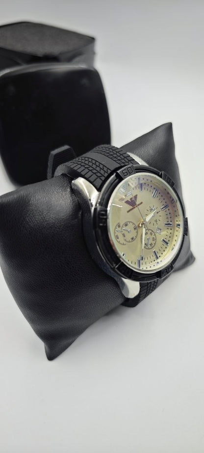 EMPORİO ARMANİ SİYAH GRİ ERKEK SAAT