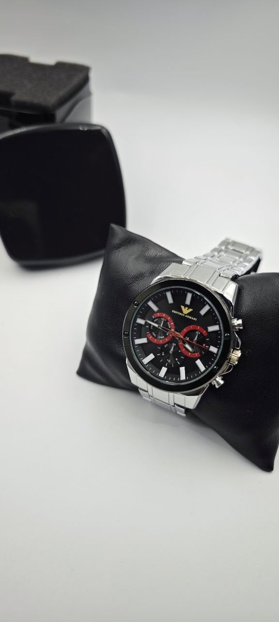 EMPORİO ARMANİ GRİ SİYAH ERKEK SAAT