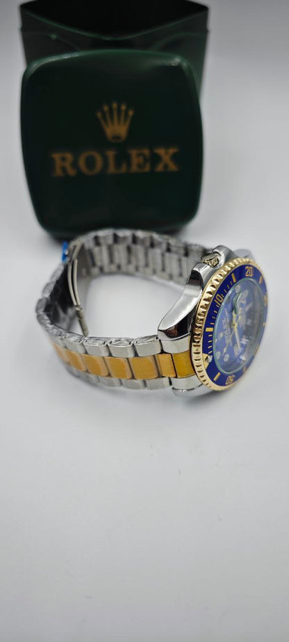 ROLEX SUBMARİNER ÇİFT RENK İÇİ MAVİ ERKEK SAAT