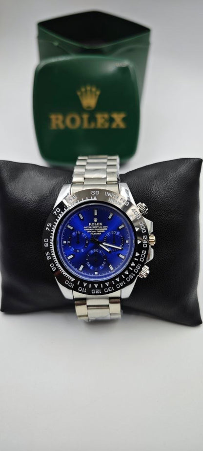 ROLEX DAYTONE GRİ İÇİ MAVİ ERKEK SAAT