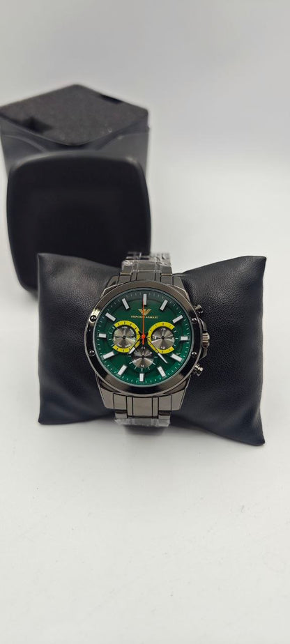 EMPORİO ARMANİ FULL SİYAH İÇİ YEŞİL ERKEK SAAT