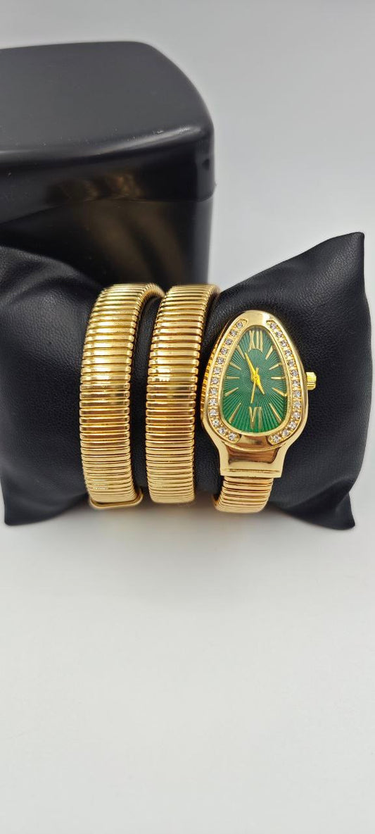 YILAN GOLD İÇİ YEŞİL BAYAN SAAT