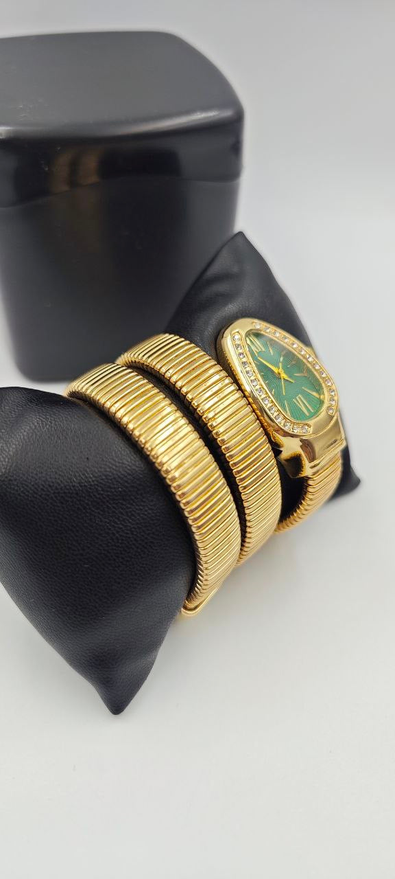 YILAN GOLD İÇİ YEŞİL BAYAN SAAT