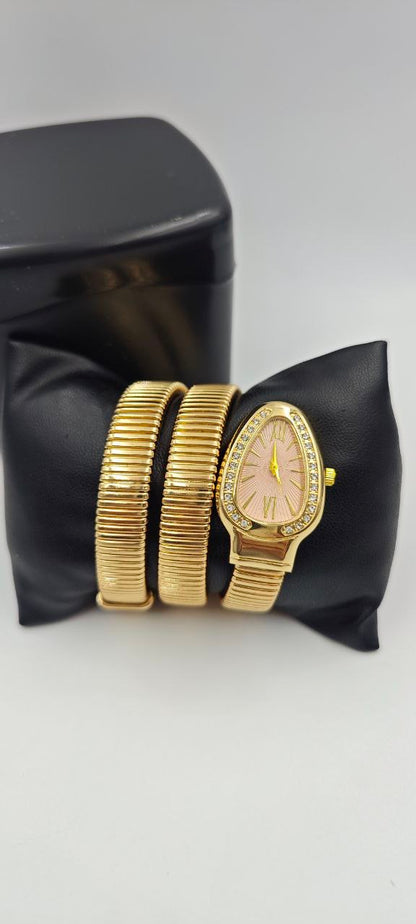 YILAN GOLD İÇİ PEMBE BAYAN SAAT
