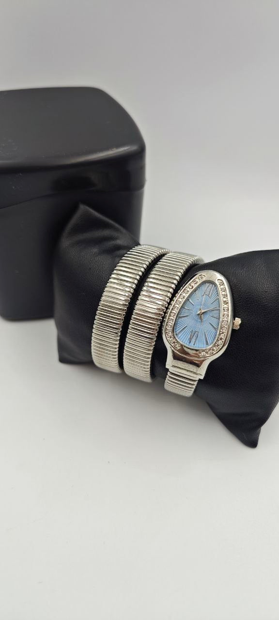 YILAN GRİ İÇİ MAVİ BAYAN SAAT