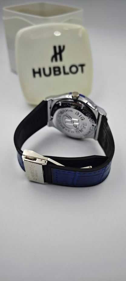 HUBLOT GENEVE MAVİ GRİ ERKEK SAAT