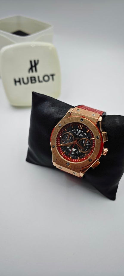 HUBLOT GENEVE KIRMIZI GOLD ERKEK SAAT
