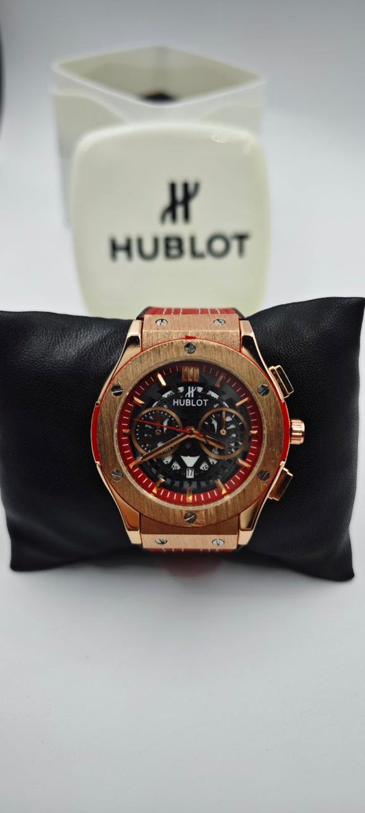 HUBLOT GENEVE KIRMIZI GOLD ERKEK SAAT