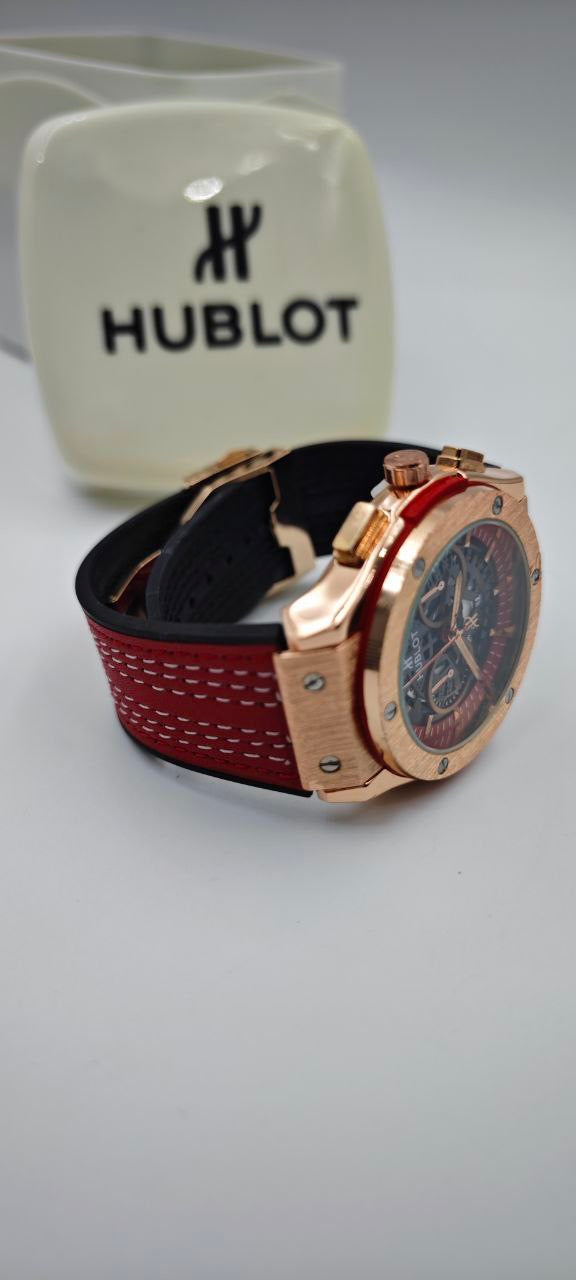 HUBLOT GENEVE KIRMIZI GOLD ERKEK SAAT
