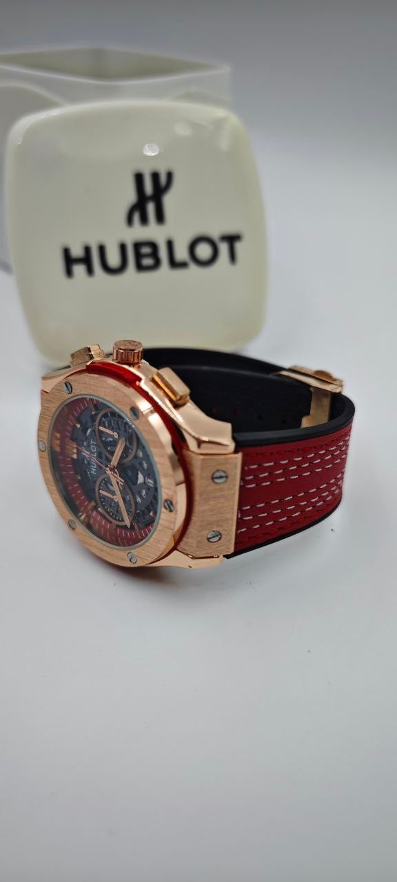 HUBLOT GENEVE KIRMIZI GOLD ERKEK SAAT